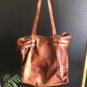 Brown faux leather bag, like NEW, boho